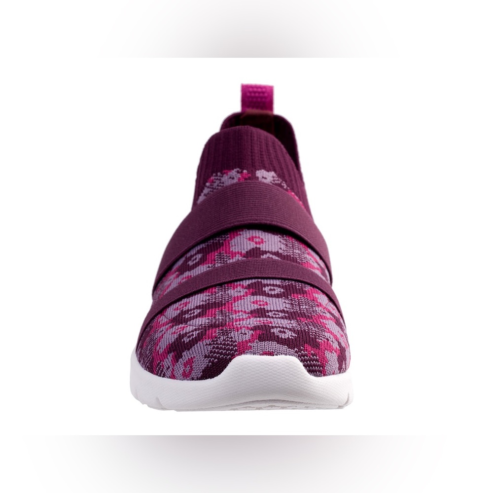 Women's Slip-On Knit Sneakers in Plum Pink - Picture 3 of 15